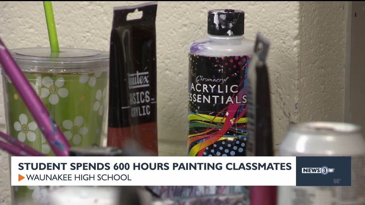 Student spends 600 hours painting classmate portraits