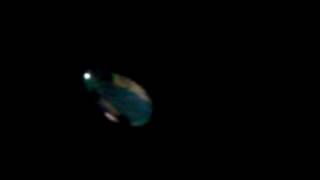 Directv blimp flying at Night in Los Angeles 12/18/14