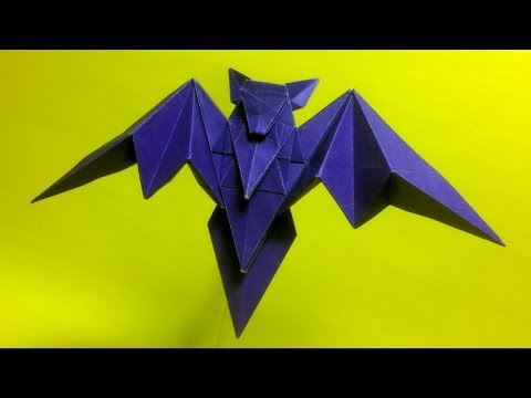 ハロウィン折り紙 コウモリの折りかた Halloween Origami Bat Youtube