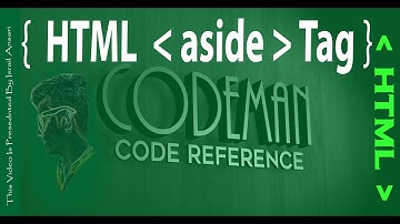 HTML  [ aside ] Tag | Aside | What is aside element in HTML |