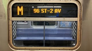 On Board A 96 Street-2Nd Avenue Bound R160 M Train From Metropolitan Avenue To 96 Street