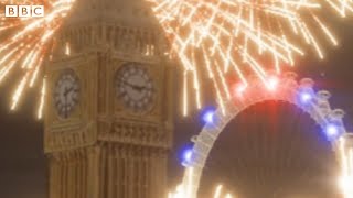 London New Year's Eve Fireworks 2017 - recreated