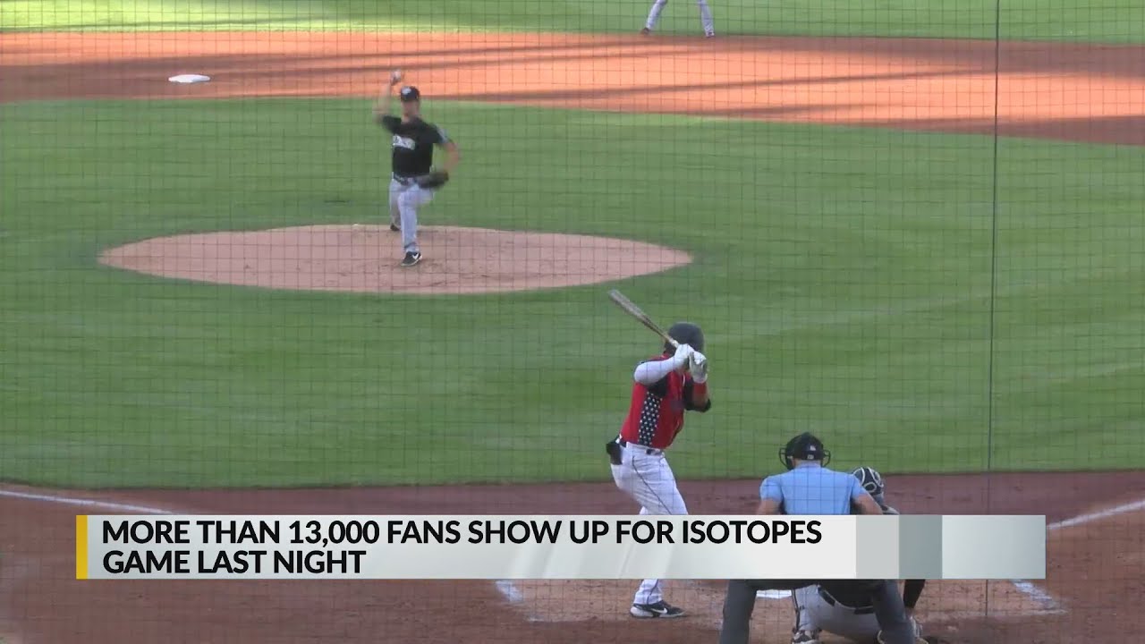 More than 13K fans show up for Isotopes game Sunday night