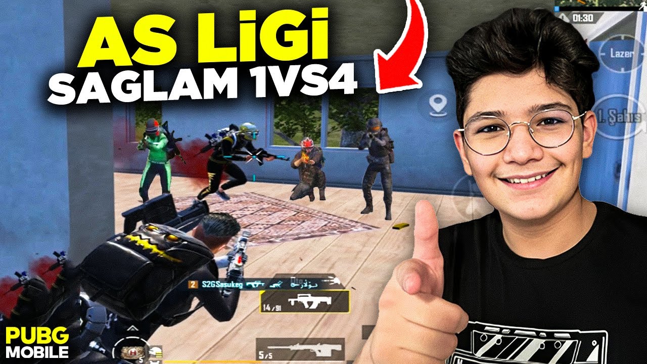 AS LİGİNDE SAĞLAM 1VS4!!! | PUBG MOBİLE