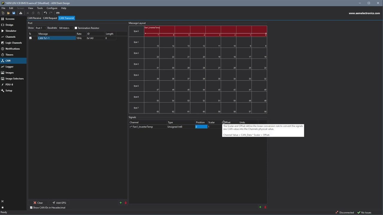How to add CAN broadcast channels to AEM CD5/CD7 dash