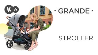 Kinderkraft GRANDE stroller that reclines to the lie-flat position | with shock absorption screenshot 3