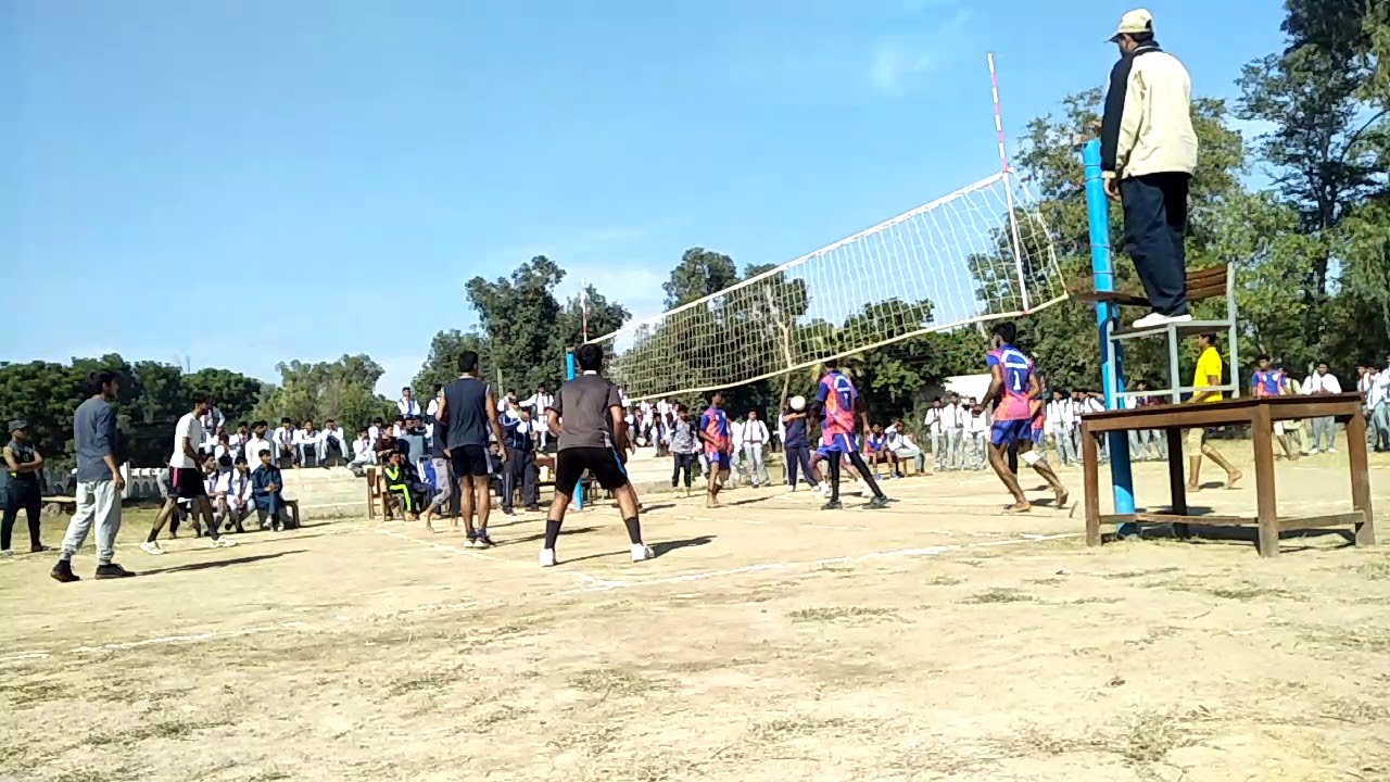 Fantastastic volleyball match between punjab and post degree college
