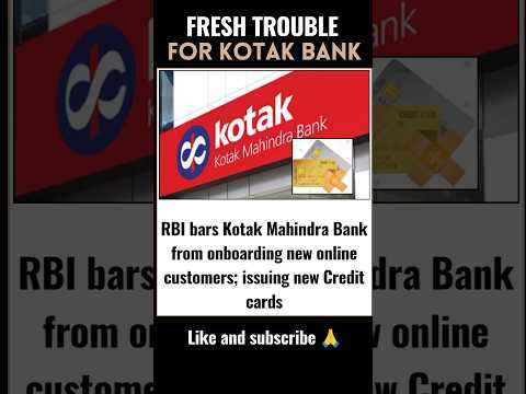 RBI bars Kotak Mahindra Bank  #shorts #rbi #kotakbankcreditcard