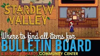 Community Center Bulletin Board, Where to find all Items