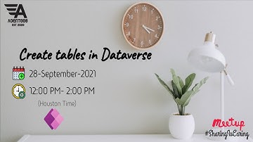 Create tables in Dataverse