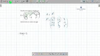 Matrices - Exercise VII - Let A be a symmetric matrix. Determine the value of xyz