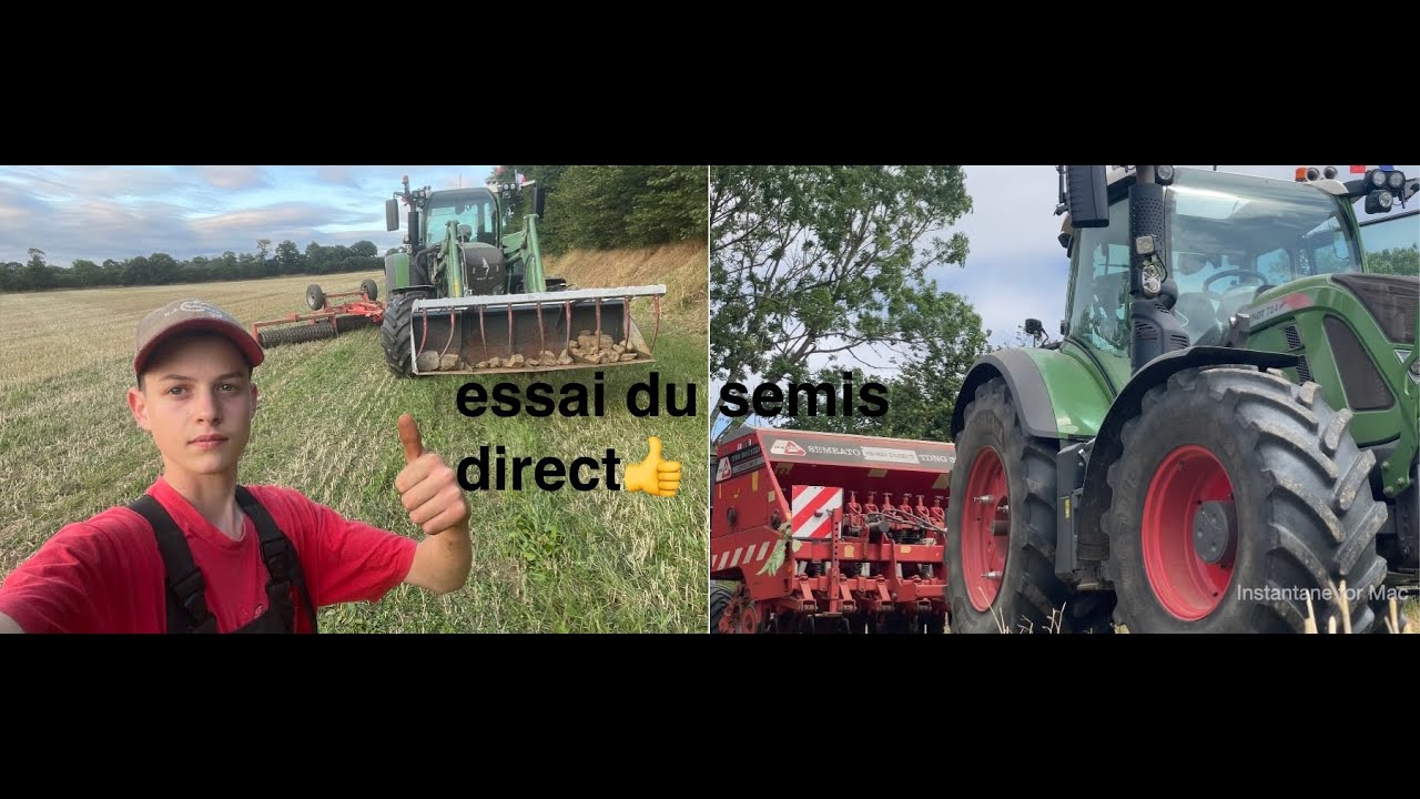 ETA PINABEL/ essai du semis direct sur céréales😎👍🍀