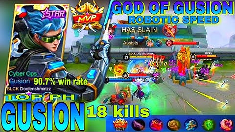 TOP PH GUSION DOOFENSHMIRTZZ THE GOD OF GUSION ROBOTIC HAND SPEED DELETE ENEMY IN SEC.
