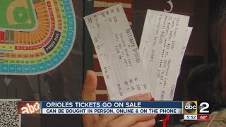 Individual tickets for Orioles games go on sale