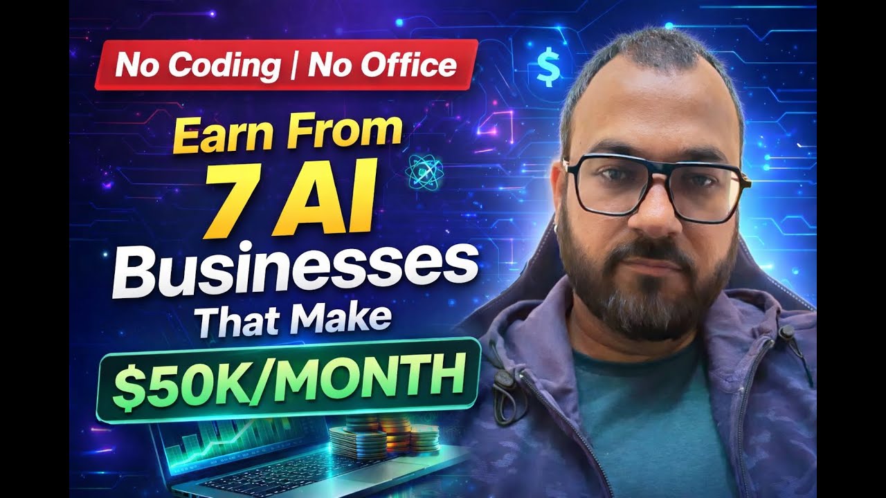 7 AI Business Ideas Making ₹50,000+/Month (No Coding, No Office)