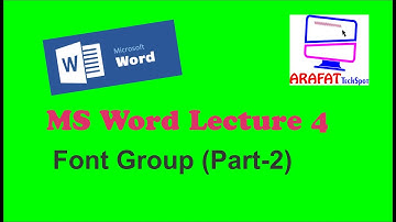 MS Word Lecture-4 (Font group part 2) Pashto