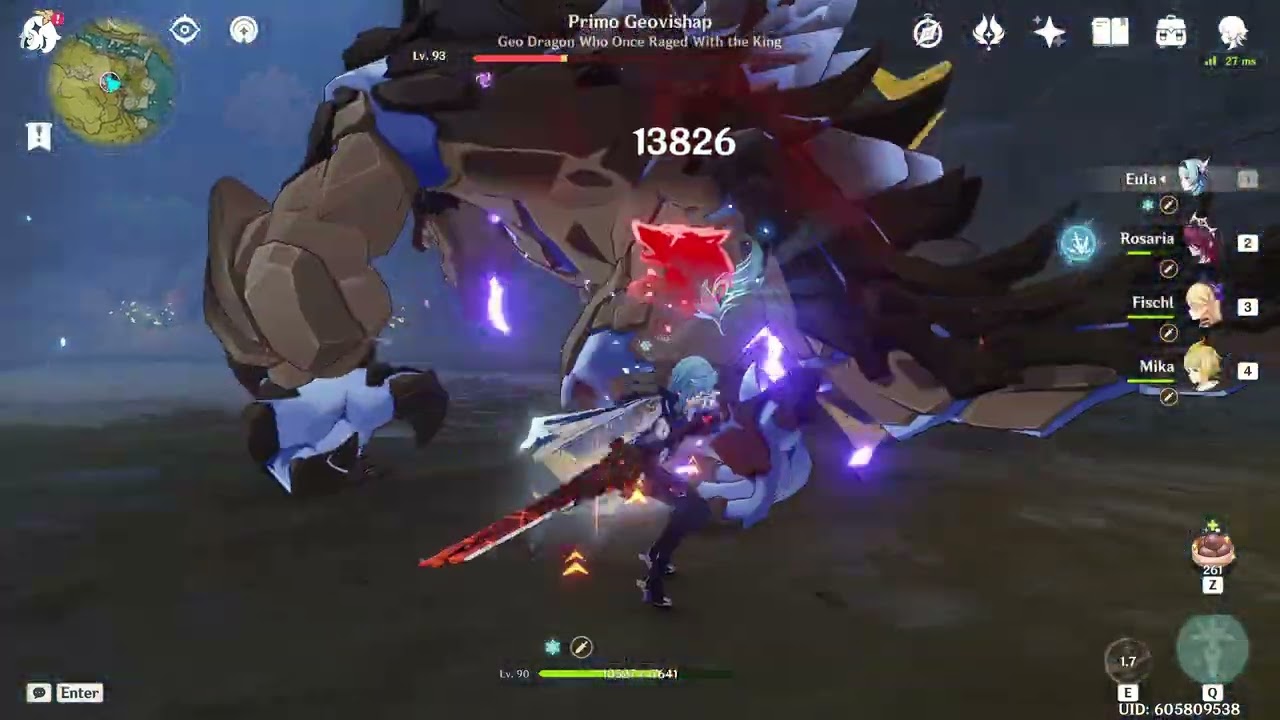 Genshin Impact - Eula Damage Test