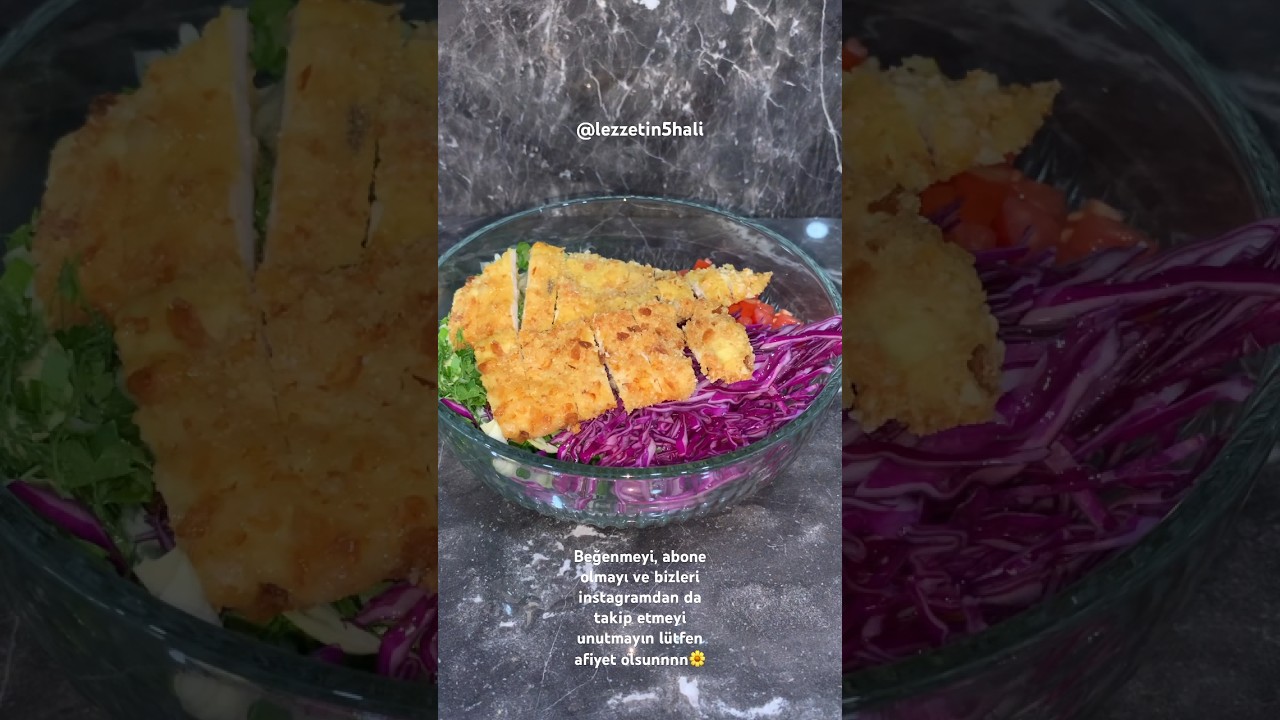 Schnitzel bowl ????#bowl#schnitzel#lezzetliyemekler#lezzetin5hali#pratikyemekler#salata