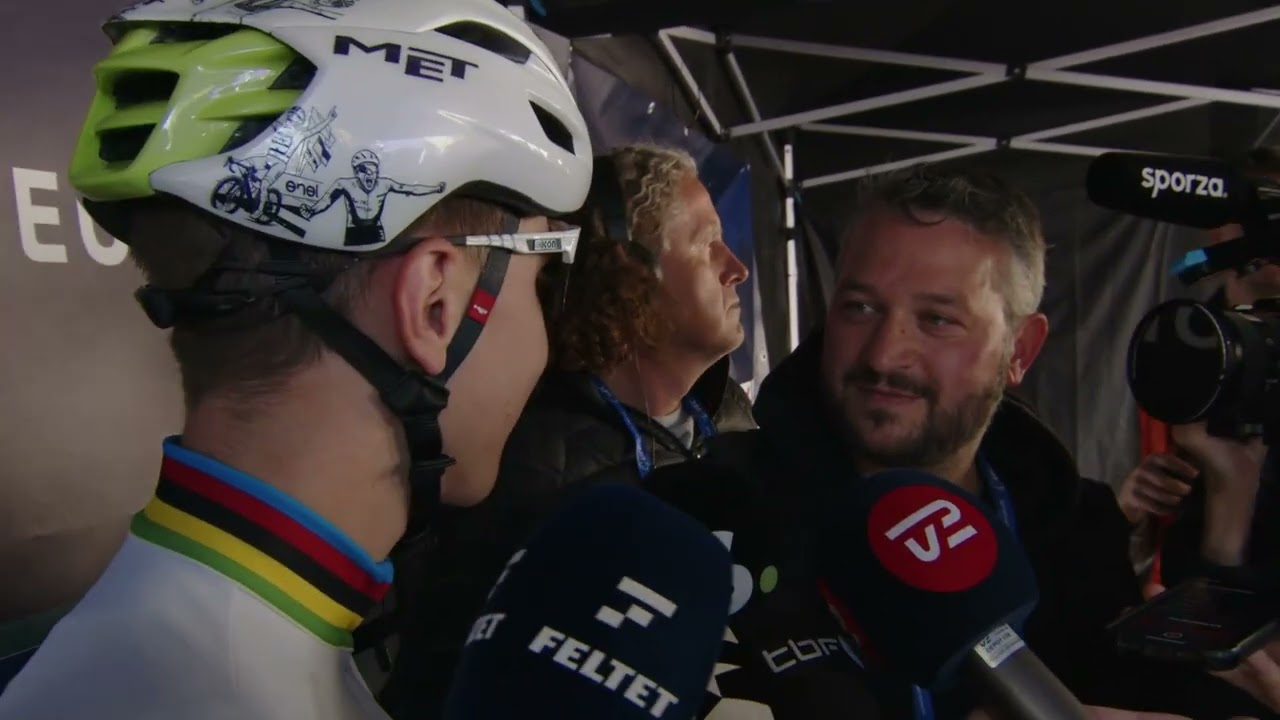 Тадей Погачар - Интервью на старте - Чемпионат Европы UEC Дром-Ардеш 2025