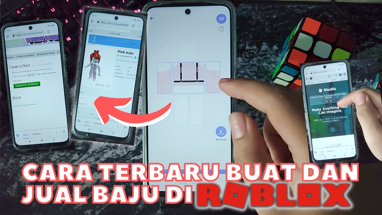 CARA TERBARU BUAT DAN JUAL BAJU SHIRT DI ROBLOX HP