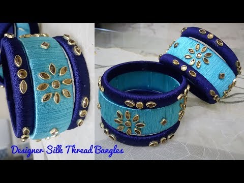 diy-designer-silk-thread-kundan-bangles-||-phiroji-navy-blue-silk-kangan-||-its-makeover-tym