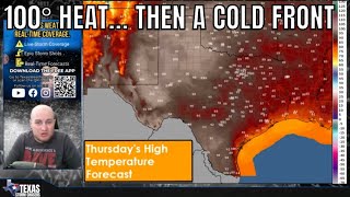 Texas Weather Roundup: Near 100° Heat, Fire Danger, Then A Strong Texas Cold Front