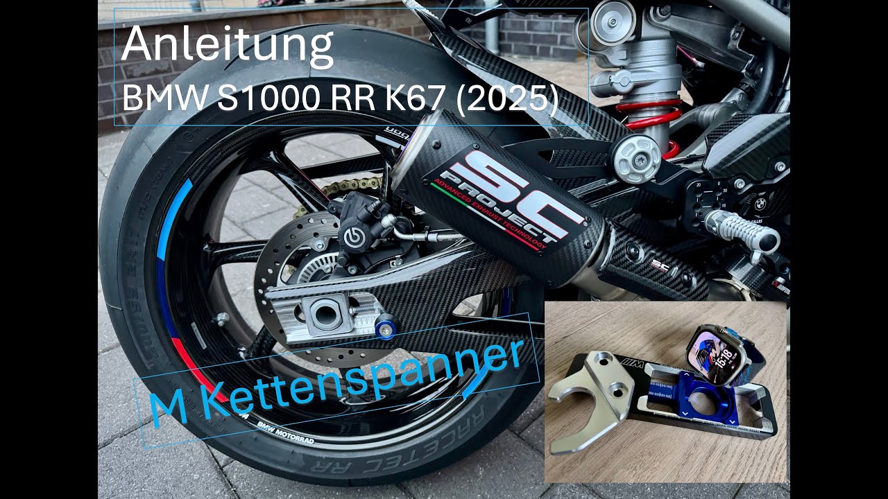 BMW S1000RR K67 (2025) M Kettenspanner mit Montageständeraufnahme - M Chain Adjusters