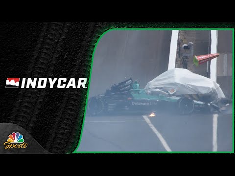 Marcus Ericsson wrecks out during Indy 500 practice at Indianapolis | Motorsports on NBC