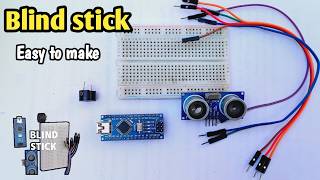 Arduino Nano Smart Blind Stick with Ultrasonic Sensor &amp; Buzzer
