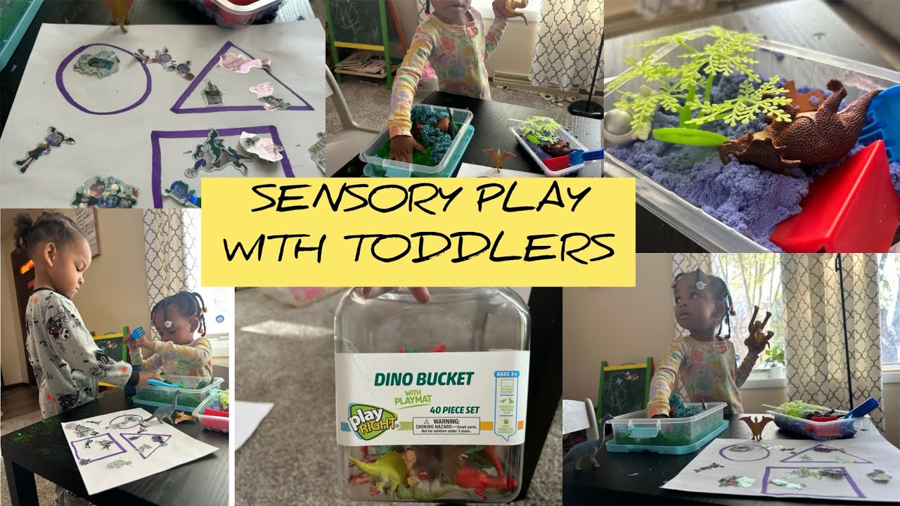 STAY at HOME Mom Does SENSORY PLAY ACTIVITIES! Kinetic Sand, Stickers + MORE!
