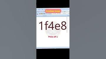 envelope symbol||Envelope symbol in ms word||computer tricks|computer tips|computer secrets
