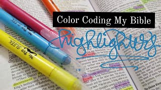 Color Coding My Bible | How I use Bible Highlighters