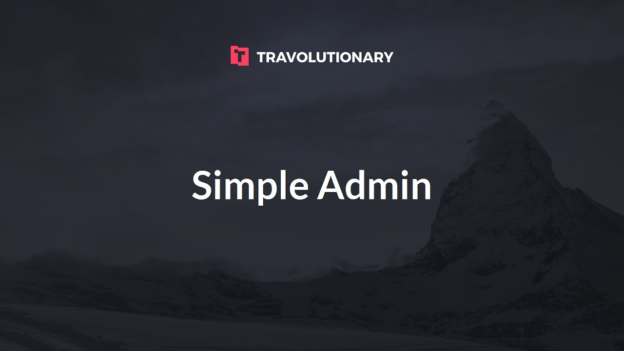 Travolutionary - Admin panel tutorial