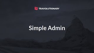 Travolutionary - Admin panel tutorial