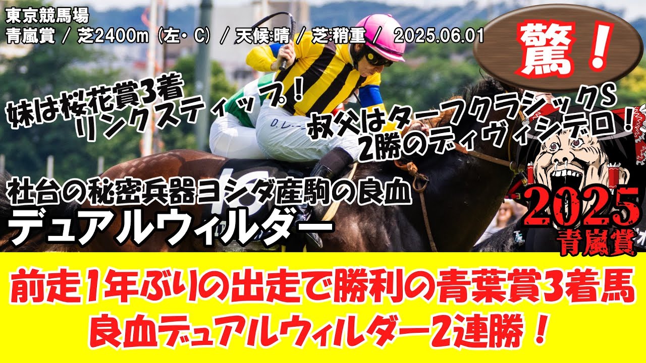 競馬】 驚き！ 青嵐賞 (2025.06.01・東京8R) 2025 / デュアルウィル
