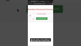 Random Password Generator using #html #css #javascript #webapp #randompasswordgenerator
