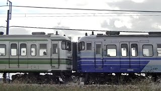 E129系441Mと+115系443Mの離合　信越本線
