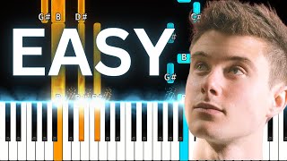 Let Me Down Slowly Alec Benjamin - EASY Piano Tutorial (SHEET MUSIC)