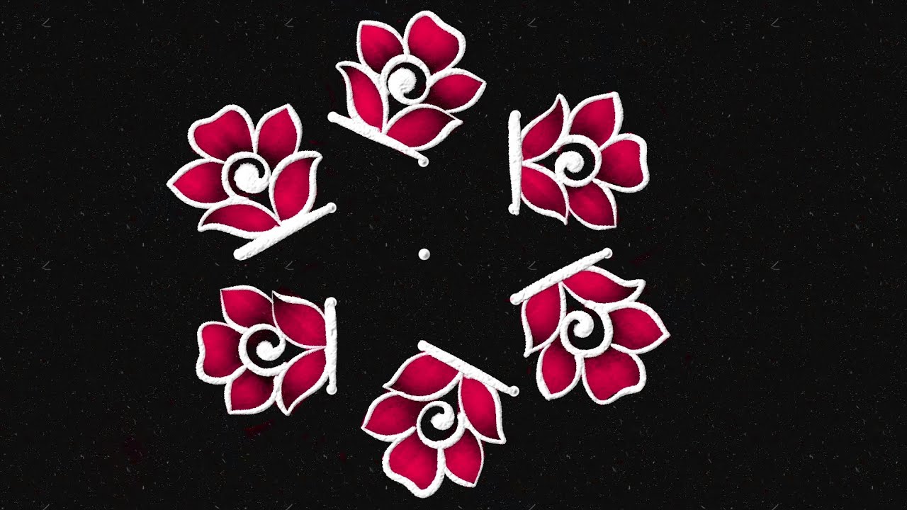 2-daily-kolam-designs-simple-5-to-3-dots-rangoli-easydotskolam-youtube