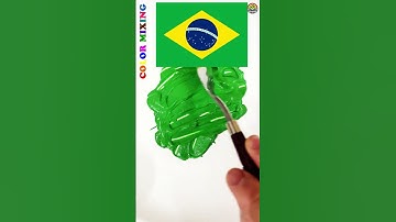 What color do mixed flags make? (part 2 ) #paintmixing #colormixing #satisfyingart #asmart #shorts