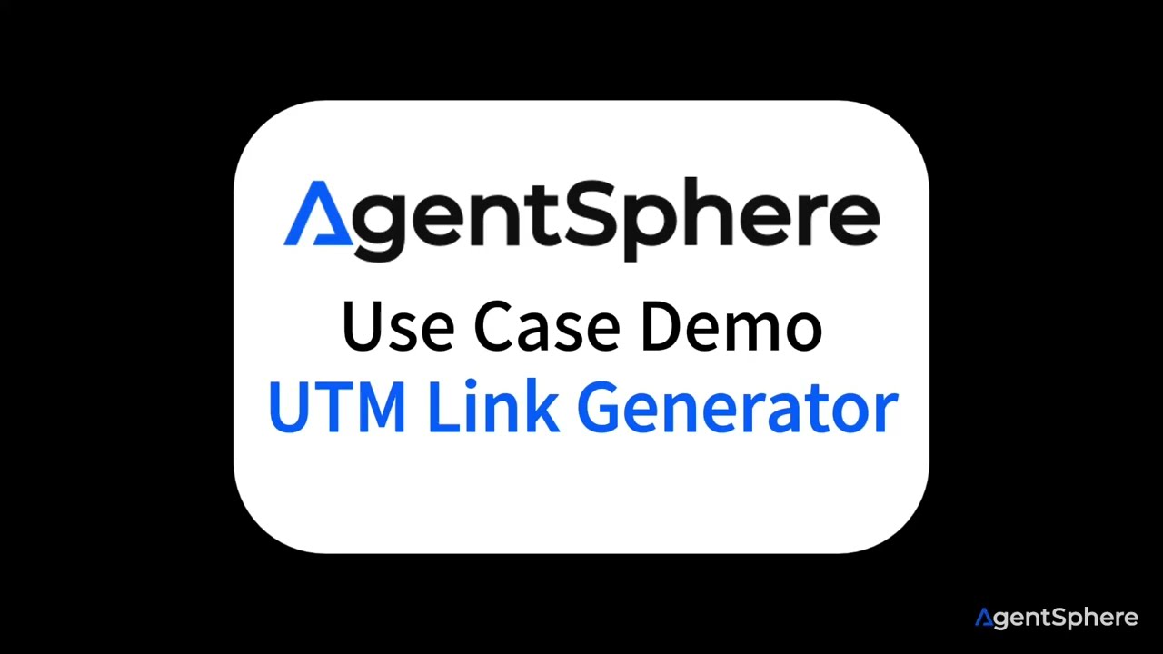 How AgentSphere helps non-technical staff - Build UTM Link Generator for Marketing Team
