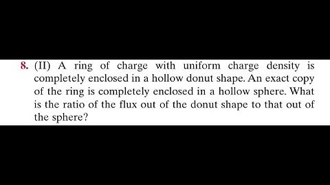 A ring of charge with uniform charge density is completely enclosed in a hollow donut shape. An exac