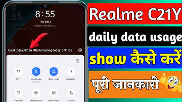 Realme C21Y data usage status show setting | realme c21y me data check kaise karen