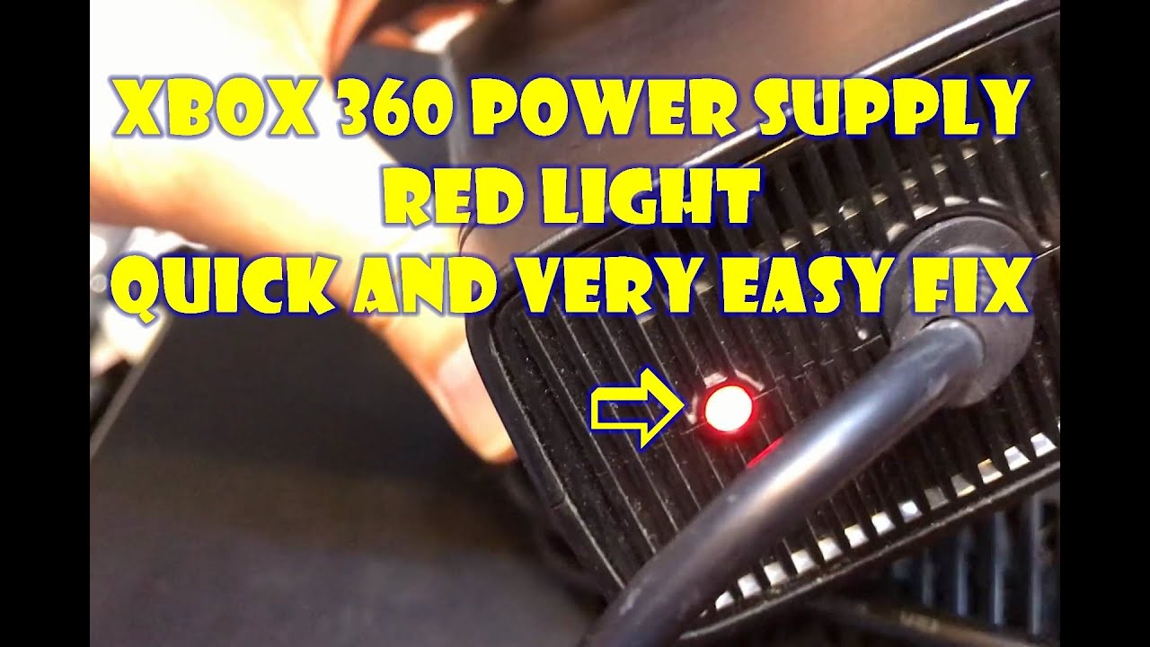 Xbox 360 Power Supply AC Adapter Brick Red Light Fix