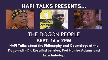 HAPI Talks with Dr. Rosalind Jeffries, Prof. Hunter Adams & Asar Imhotep