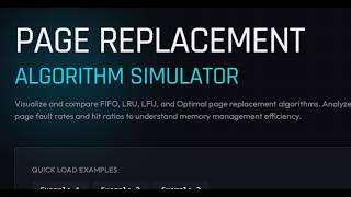 Page replacement algorithm simulator