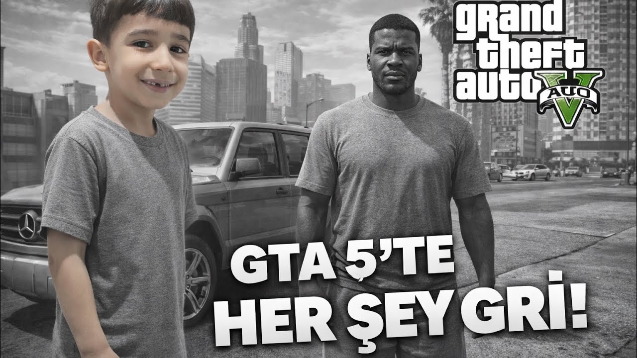 YAMAÇ GTA 5 OYNADI HER ŞEY GRİ OLDU FRANKLİN GRİ KOMBİN YAPTI GRŞ ARABA ALDI ‼️