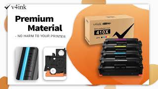 Why should we choose v4ink compatible high yield HP 410X CF410X Color Set?
