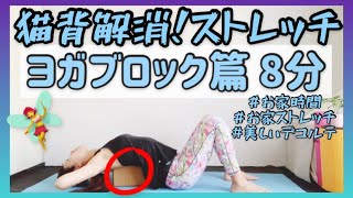 #1189【猫背解消】ヨガブロックを使って猫背や巻き肩解消ストレッチ