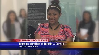 Remains found on Golden Camp Road identified as Latania Janell Carwell